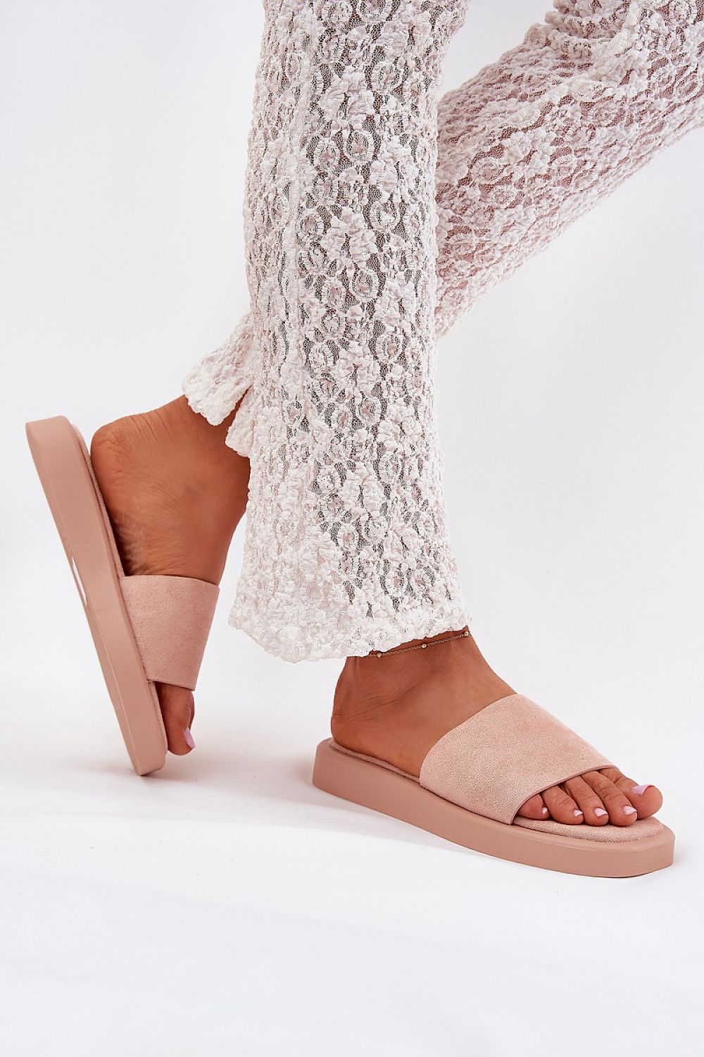  Sandał Klapki Model Jorina 5178 Pink - Step in style 