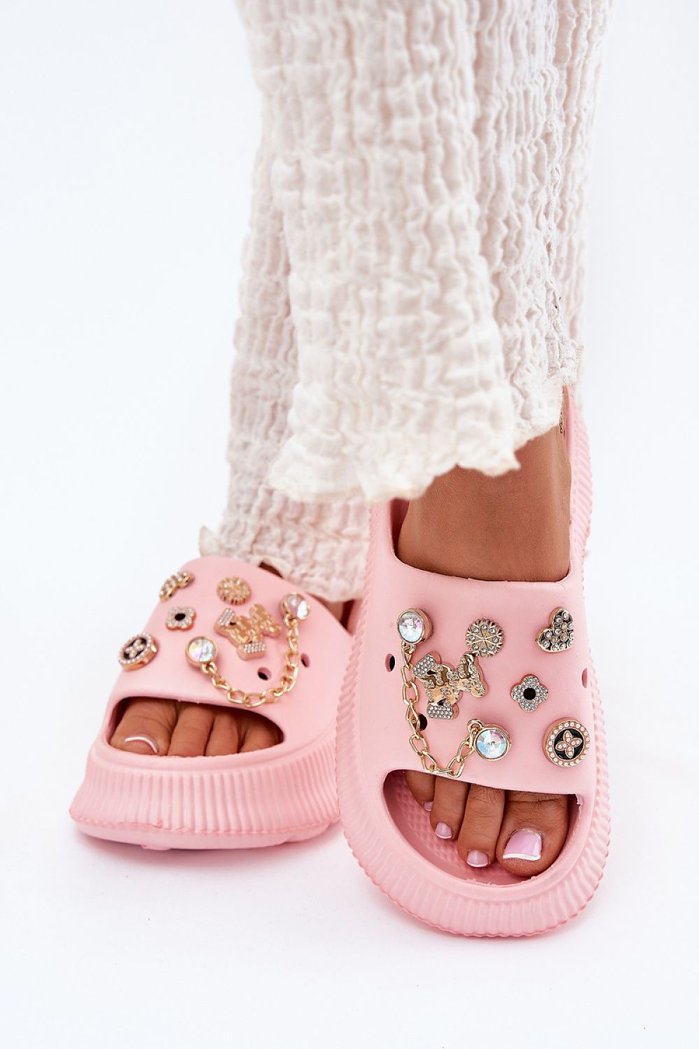  Sandał Klapki Model Hortiana M576 Pink - Step in style 