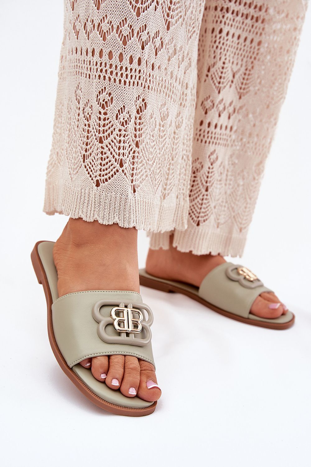  Sandał Klapki Model Nenitta 5257 Green - Step in style 