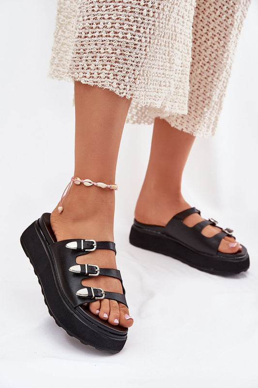  Sandał Klapki Model Nimiotte H-11 Black - Step in style 