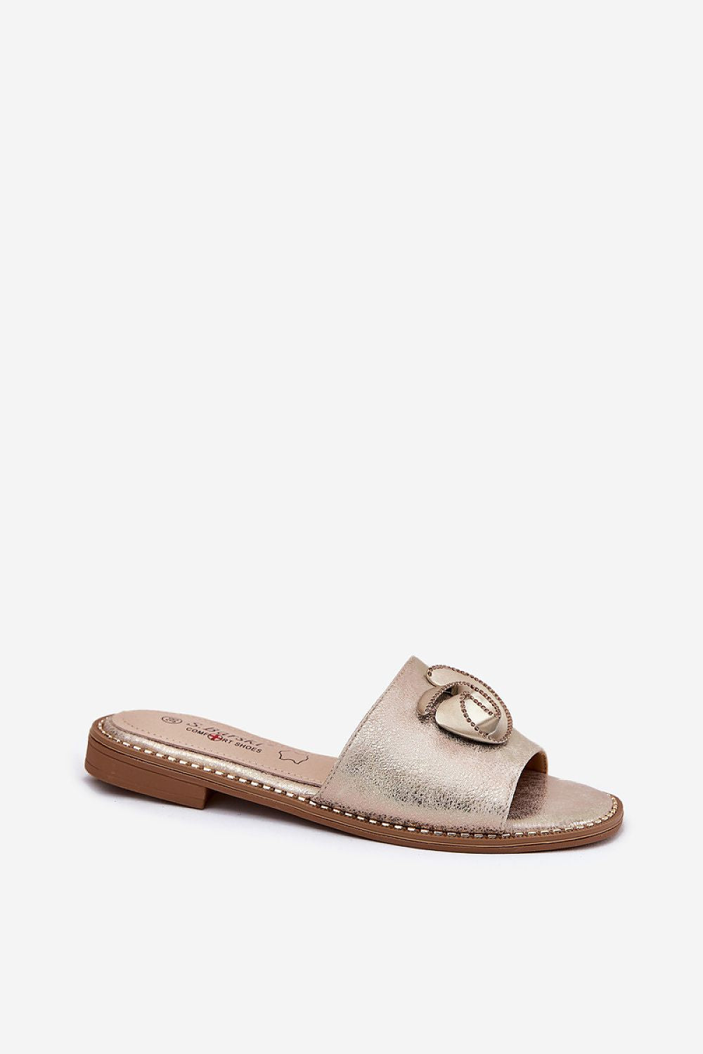  Sandał Klapki Model KV51-007 Gold - Step in style 