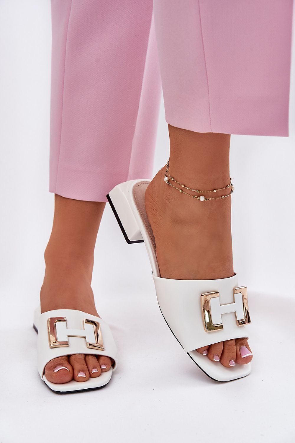  Sandał Klapki Model Vinceza 62229 White - Step in style 