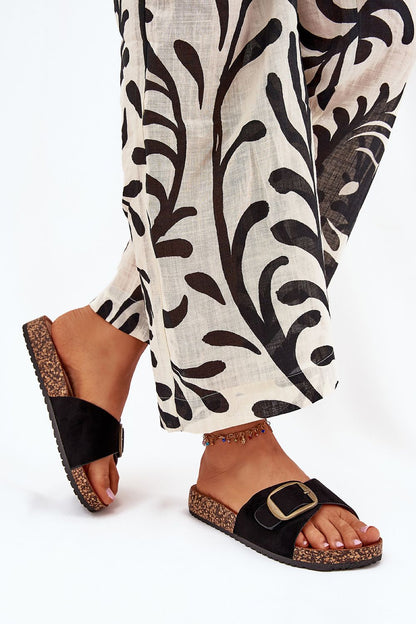  Sandał Klapki Model Zavira WD299 Black - Step in style 