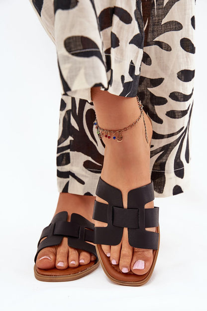  Sandał Klapki Model Mirona WD298 Black - Step in style 