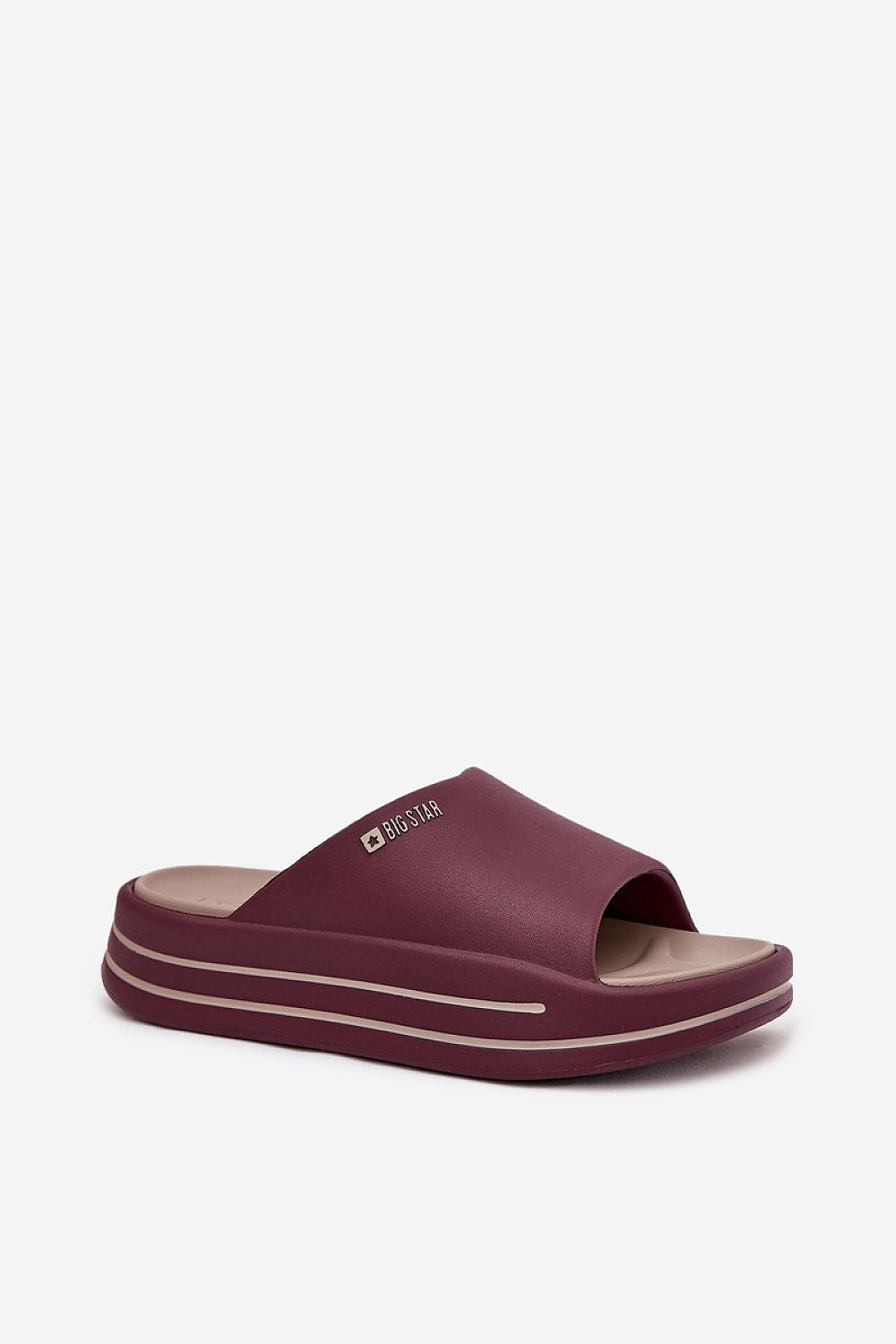  Sandał Klapki Model Big Star SS274425 Bordo - Step in style 