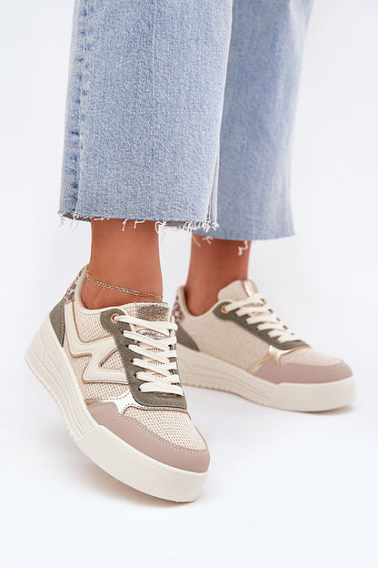   Buty Sportowe Model Kelsia 25SP30-9103 Beige - Step in style 