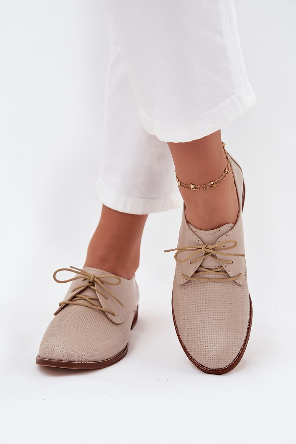   Półbuty Model Zazoo 4238 Beige - Step in style 