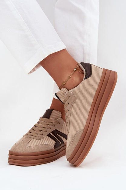   Buty Sportowe Model Corynelle 25817 Beige - Step in style 