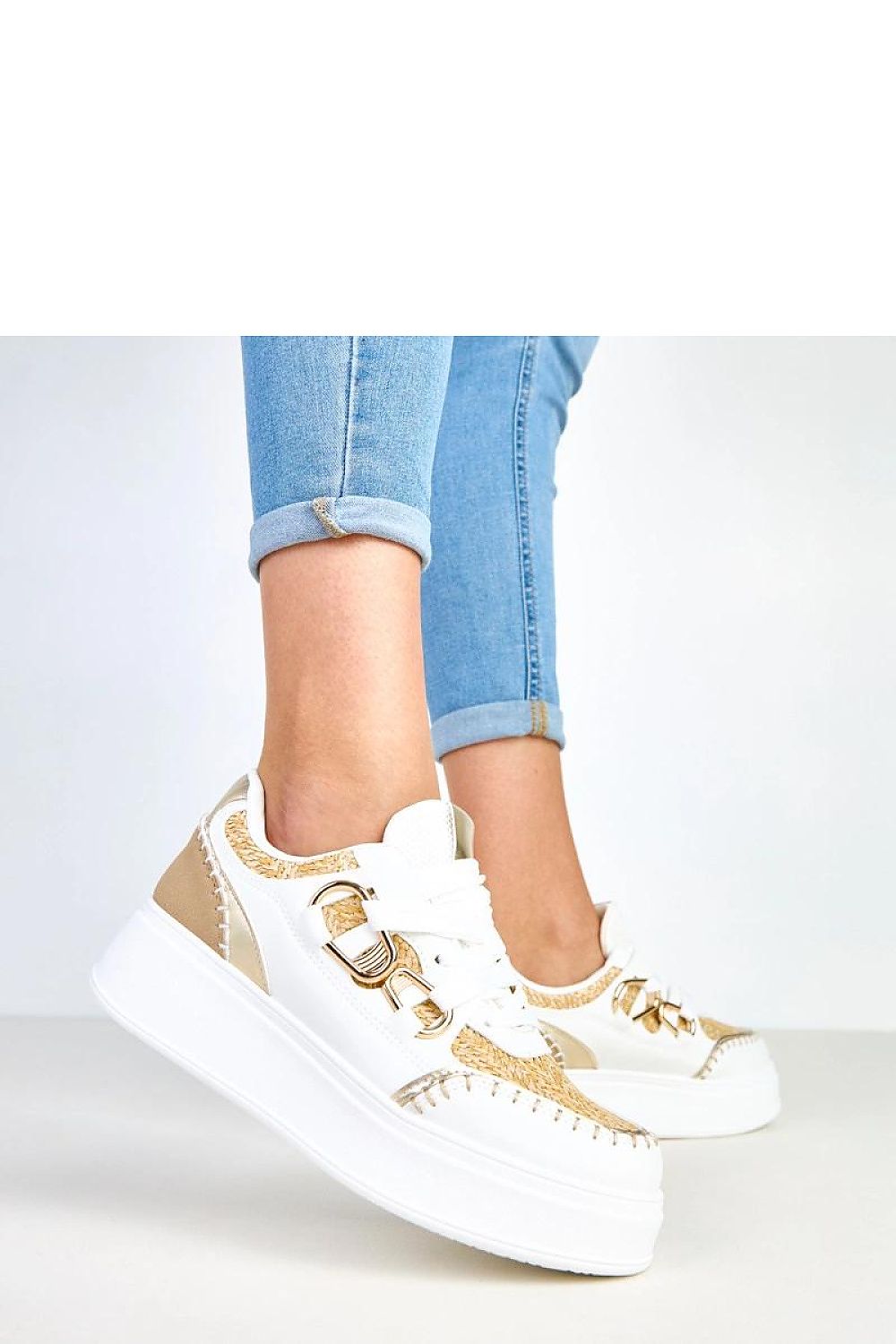   Buty Sportowe Model Lina B2093 Beige - Solea 