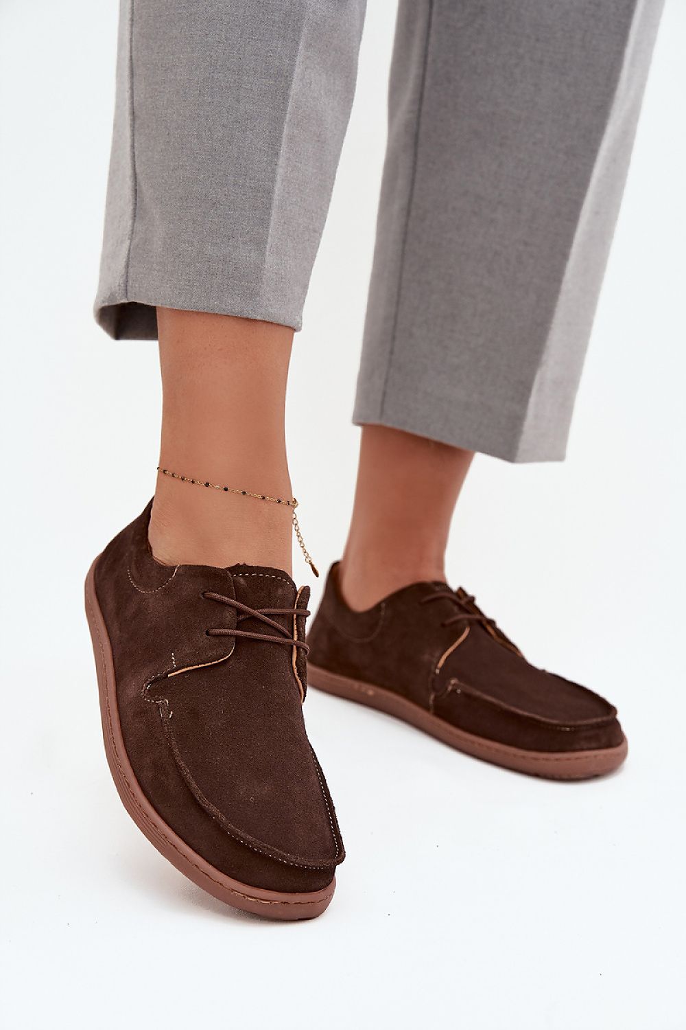   Półbuty Model Zazoo 327 Czekolada - Step in style 