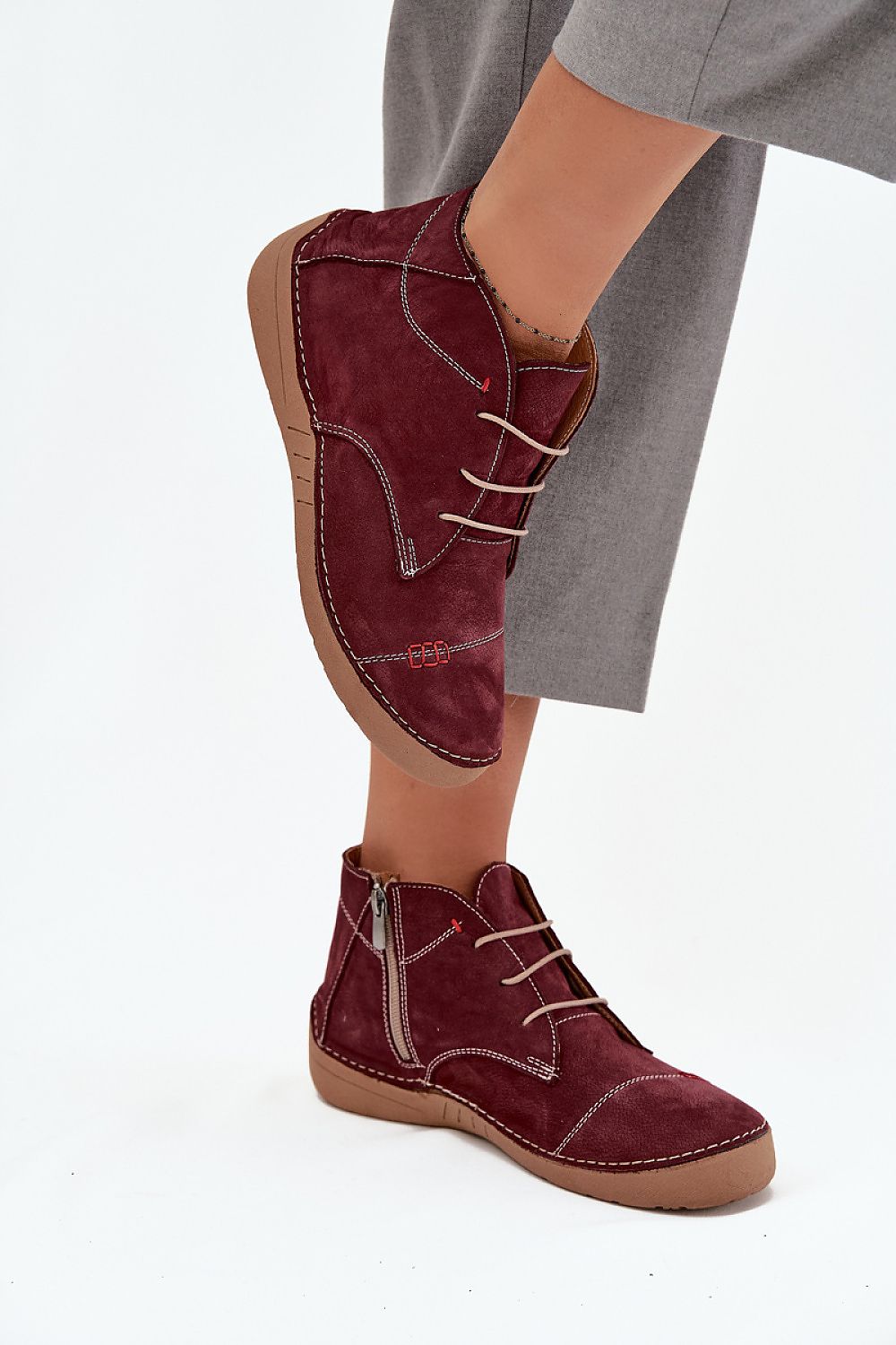   Półbuty Model Artiker 57C2116 Bordo - Step in style 