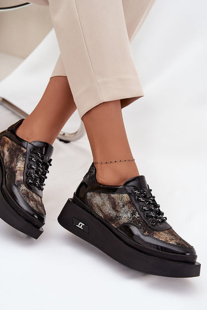   Półbuty Model Artiker 57C2042 Black/Gold - Step in style 