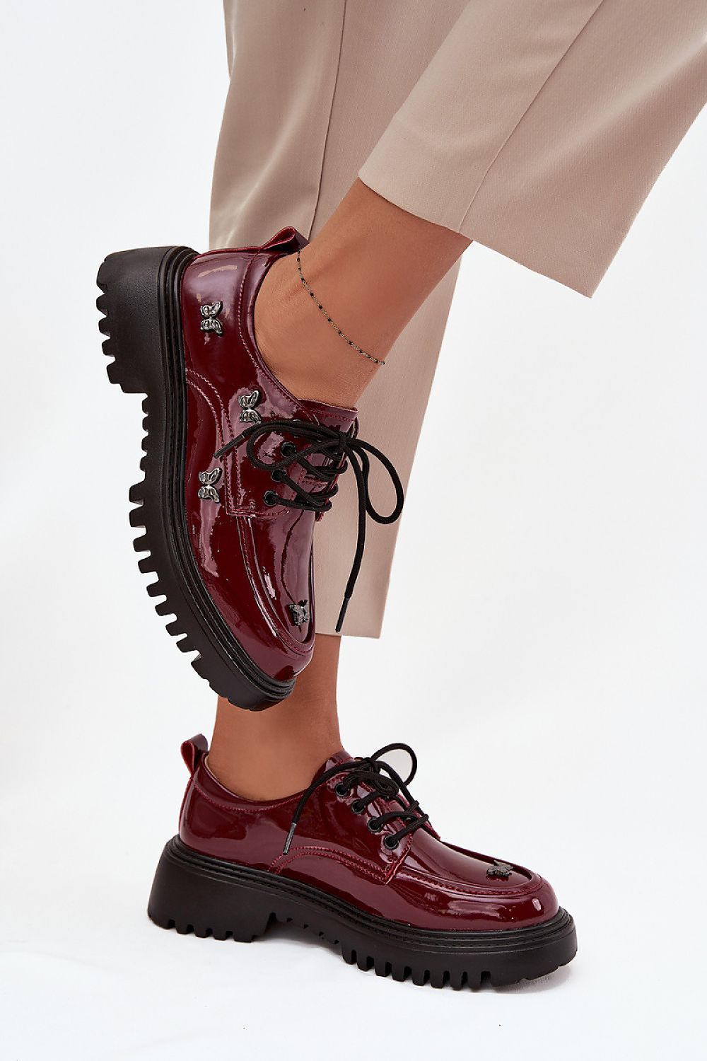   Półbuty Model Artiker 57C0336 Bordo - Step in style 