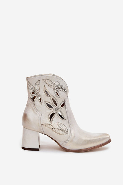   Botki Model Zazoo 3647 Gold Przecierany - Step in style 