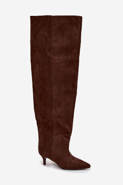   Kozaki Model Ysolienne 3307 Czekolada Zamsz - Step in style 