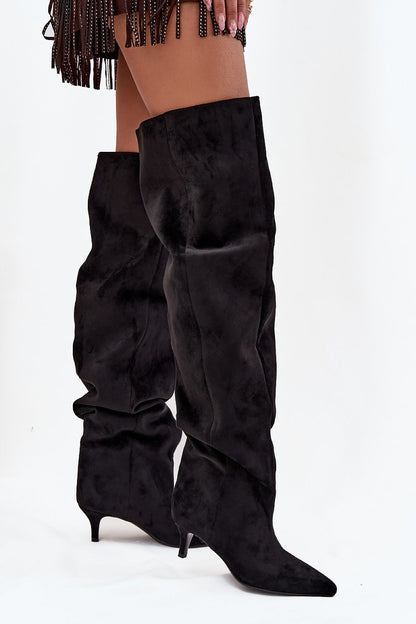   Kozaki Model Ysolienne 3307 Black Zamsz - Step in style 