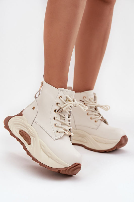   Botki Model Goe SS2N4300 Light Beige - Step in style 