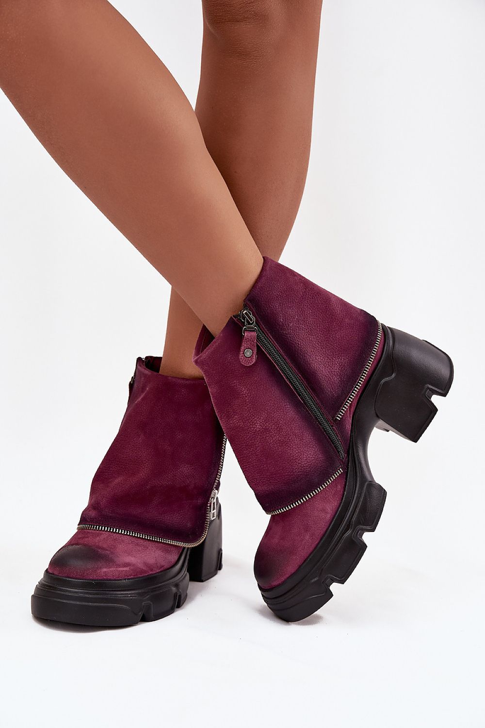   Botki Model Maciejka 07145-23 Bordo - Step in style 