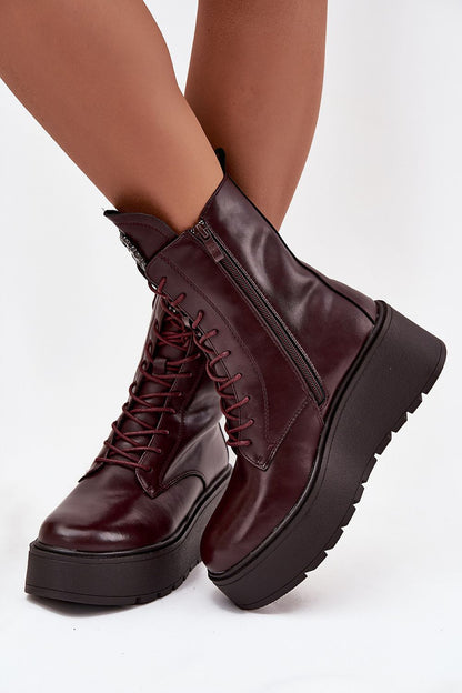   Botki Model Ulrika SFY2478-19 Bordo - Step in style 