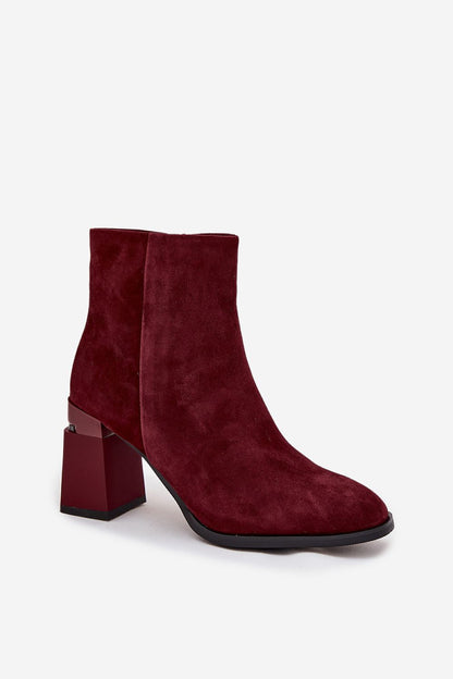   Botki Model DA CR52-718 Bordo - Step in style 