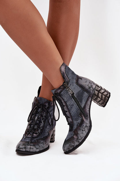   Botki Model Maciejka 06989-03 Grey - Step in style 