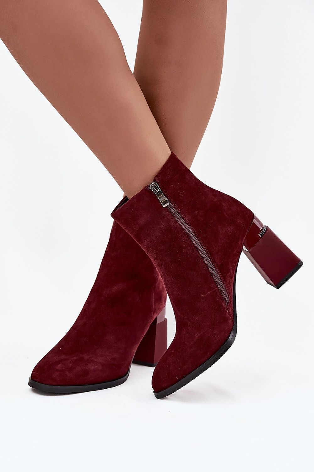   Botki Model DA CR52-718 Bordo - Step in style 