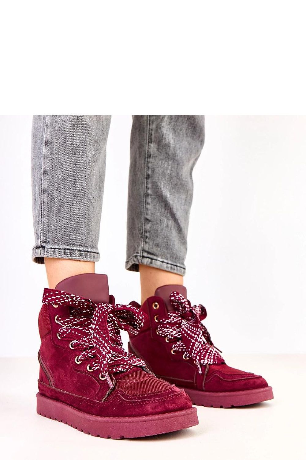   Buty Sportowe Model Klevis C2077-5 Bordo - Solea 