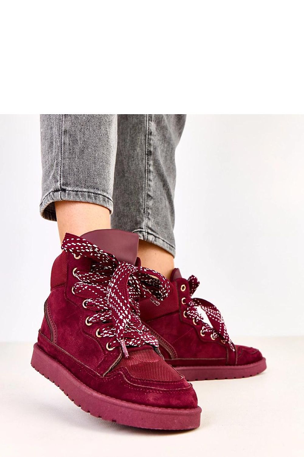   Buty Sportowe Model Klevis C2077-5 Bordo - Solea 