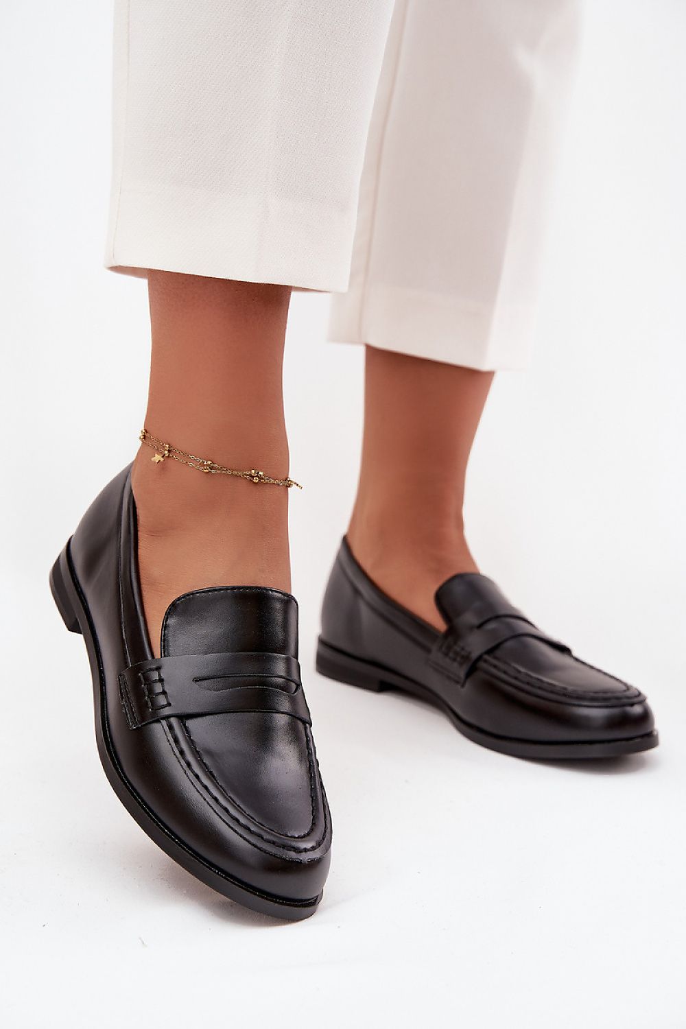   Mokasyny Model Bessina H8-1052M Black - Step in style 