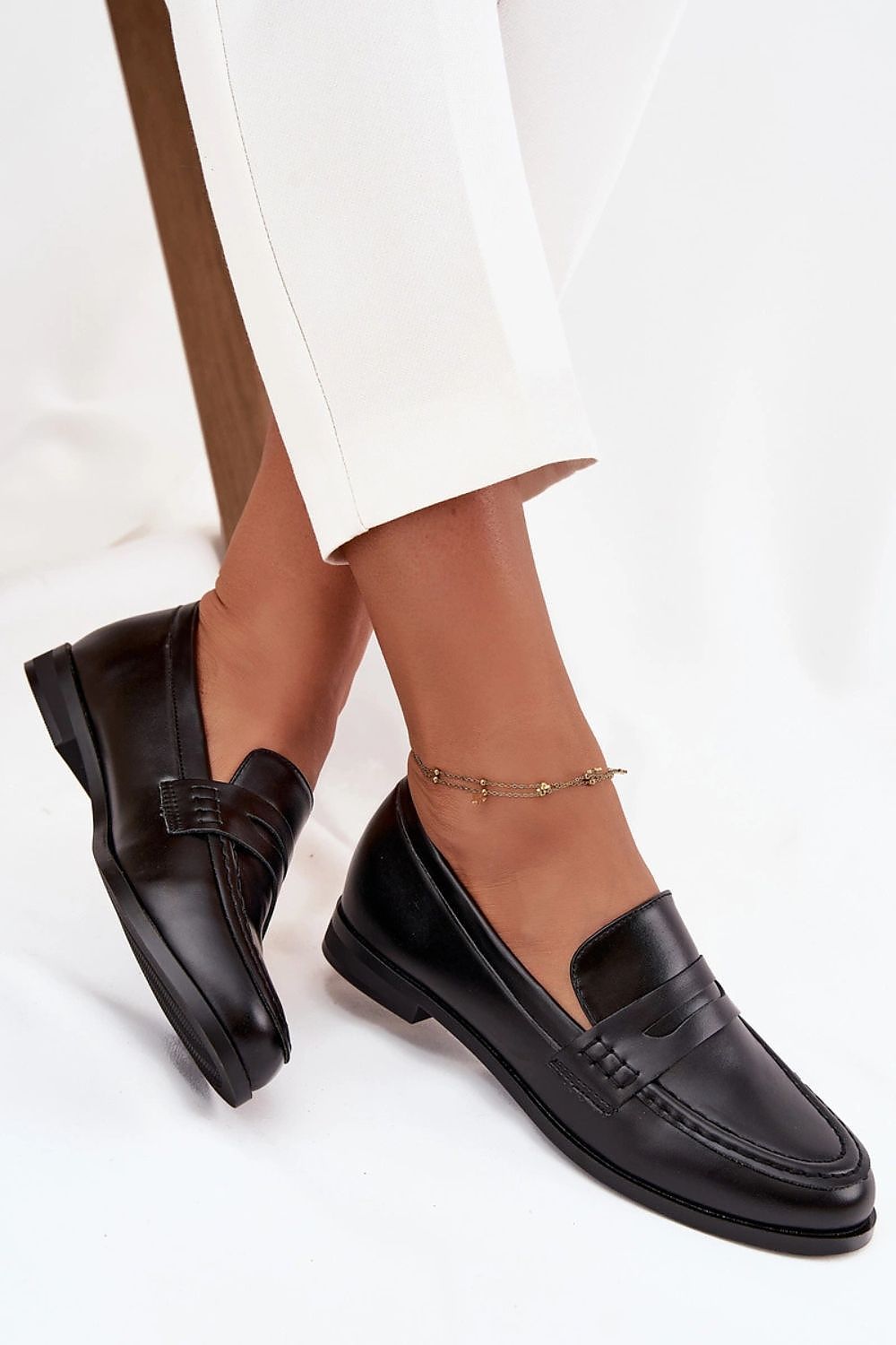   Mokasyny Model Bessina H8-1052M Black - Step in style 