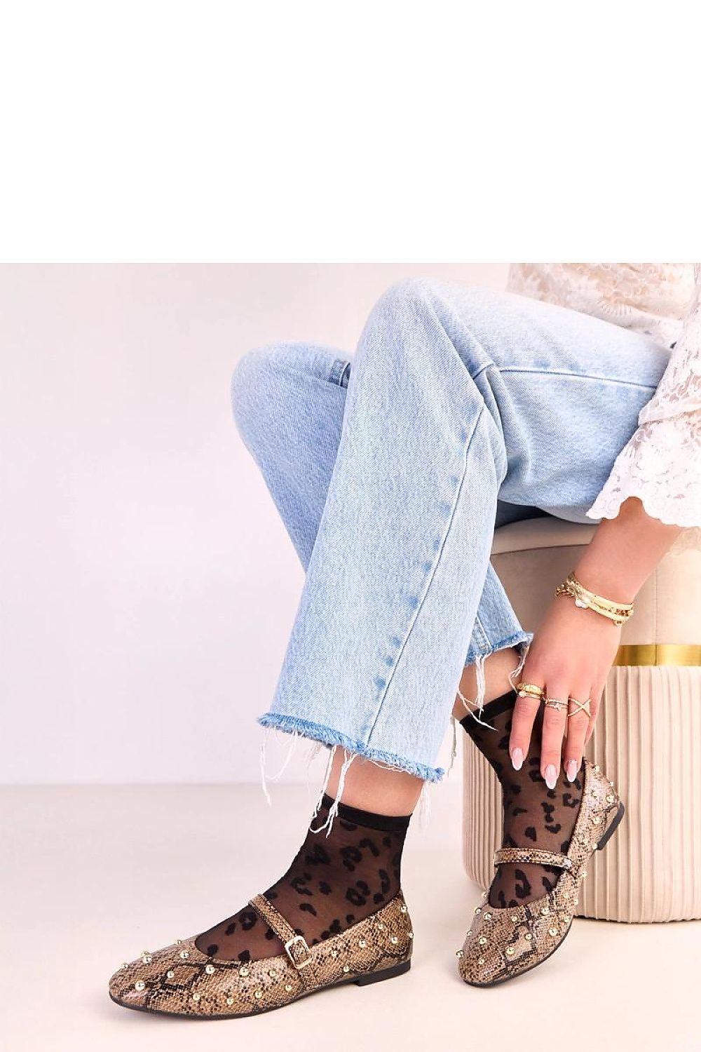   Baleriny Model Selena Q2597 Brown Snake - Solea 