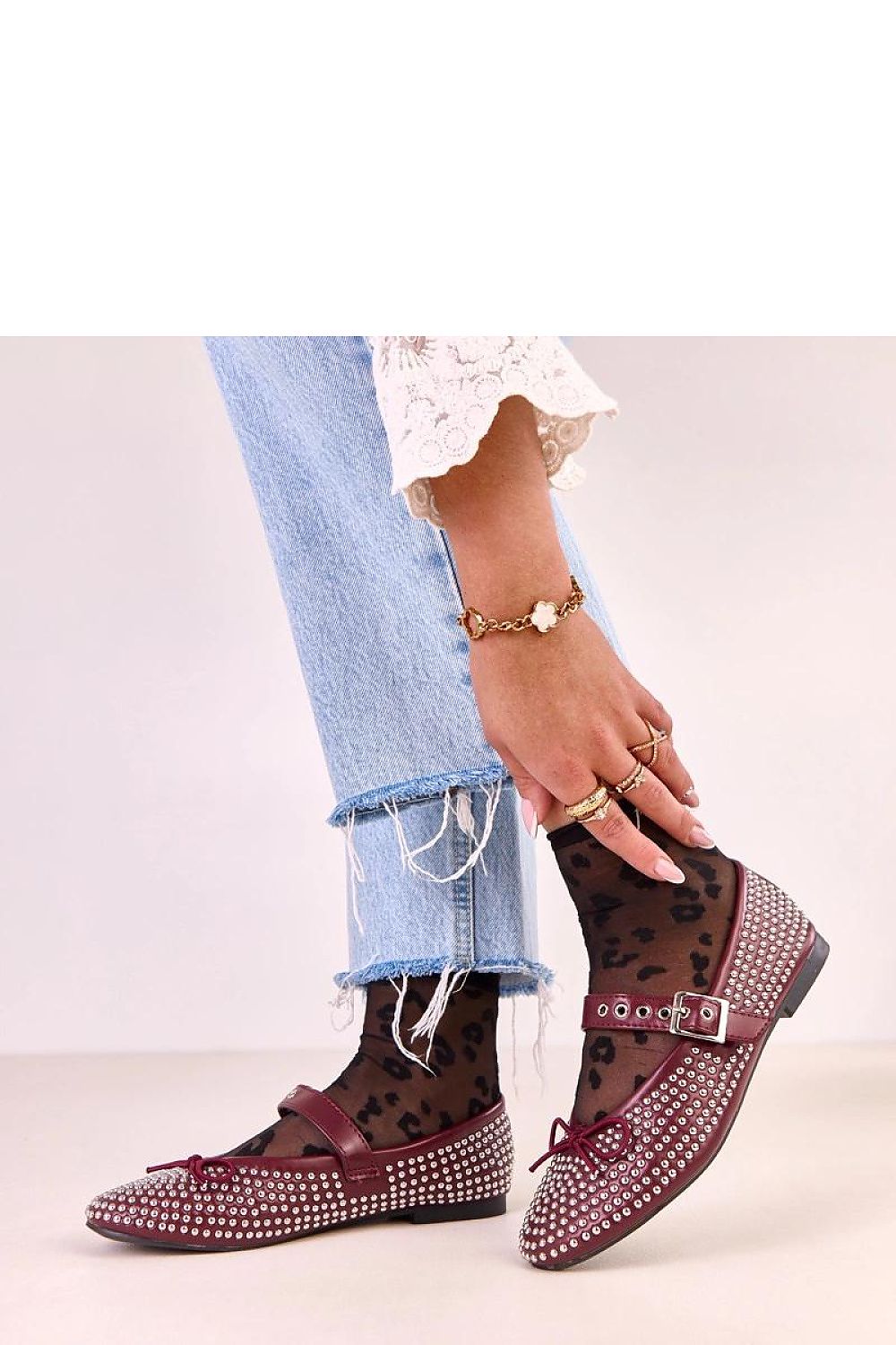   Baleriny Model Mylie Q2574 Bordo - Solea 