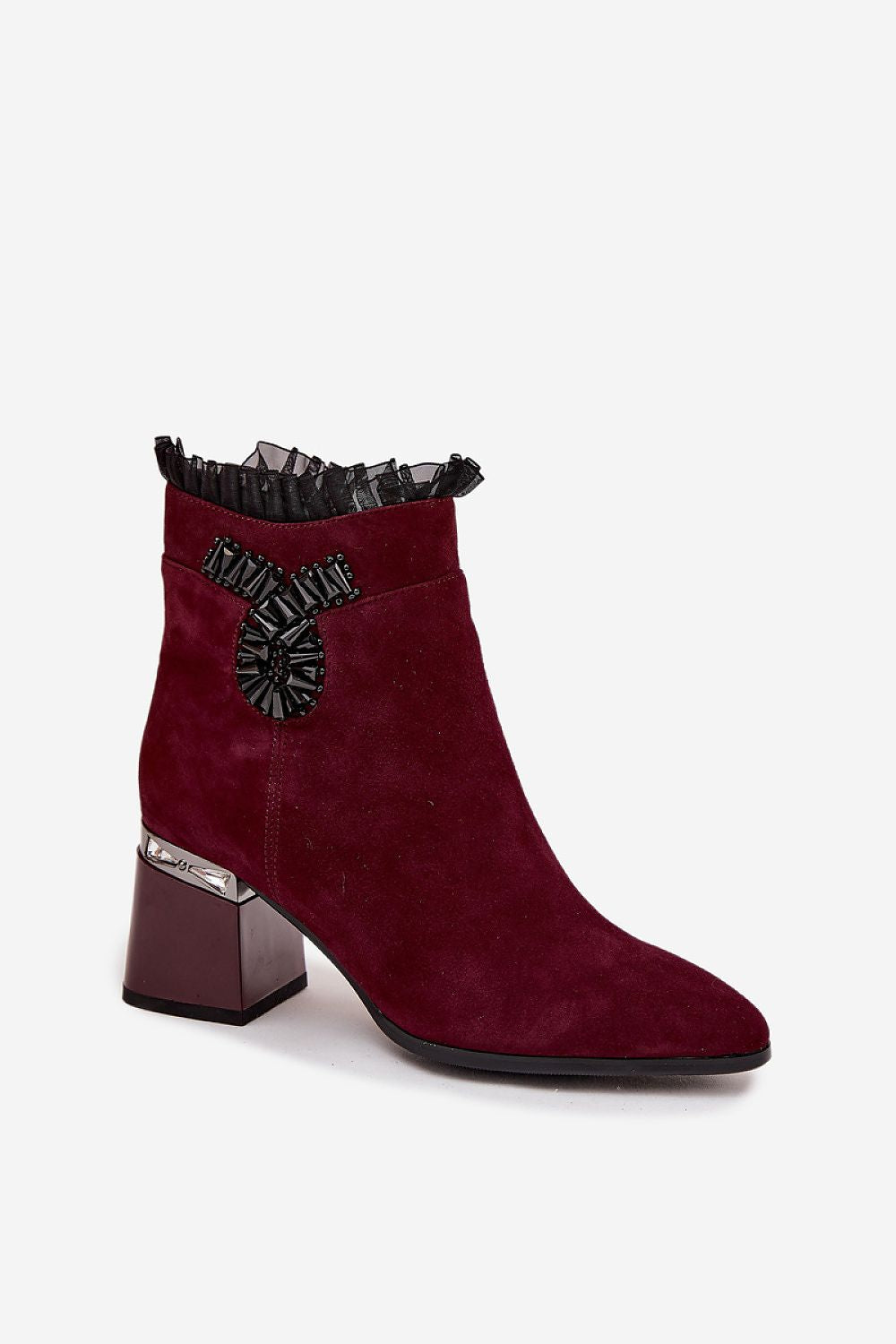  Botki Model DA MR52-127 Bordo - Step in style 