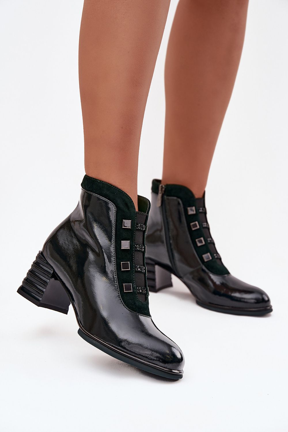   Botki Model DA CR52-696 Dark Green - Step in style 