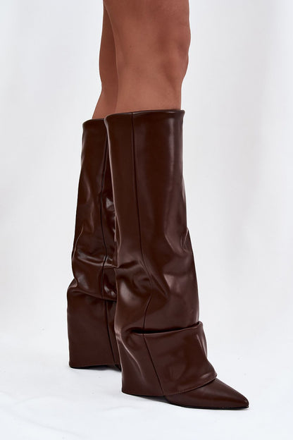   Kozaki Modele Elivira CLS-531 Czekolada Skóra - Step in style 