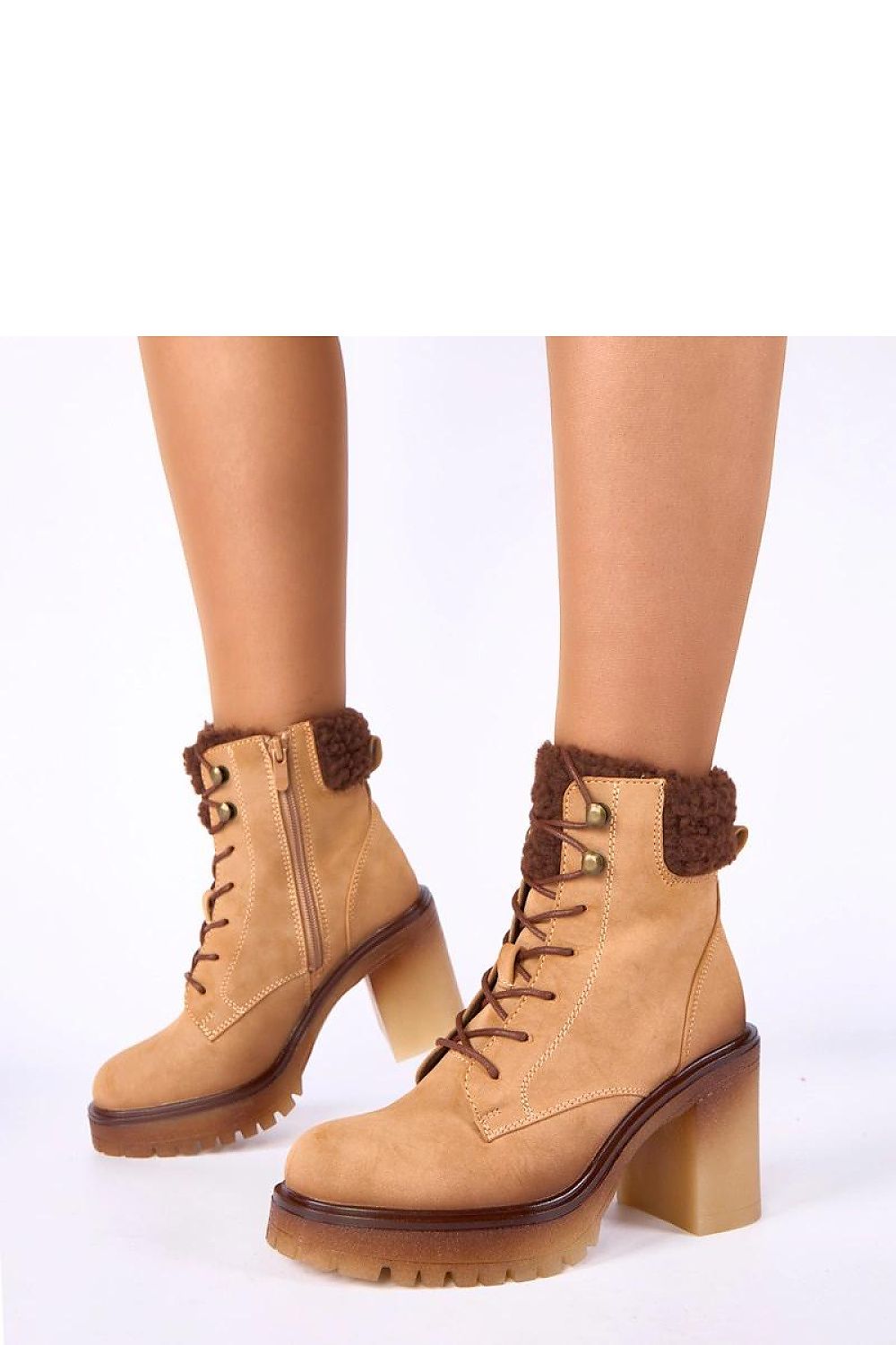   Botki Model Alona M750 Beige - Solea 