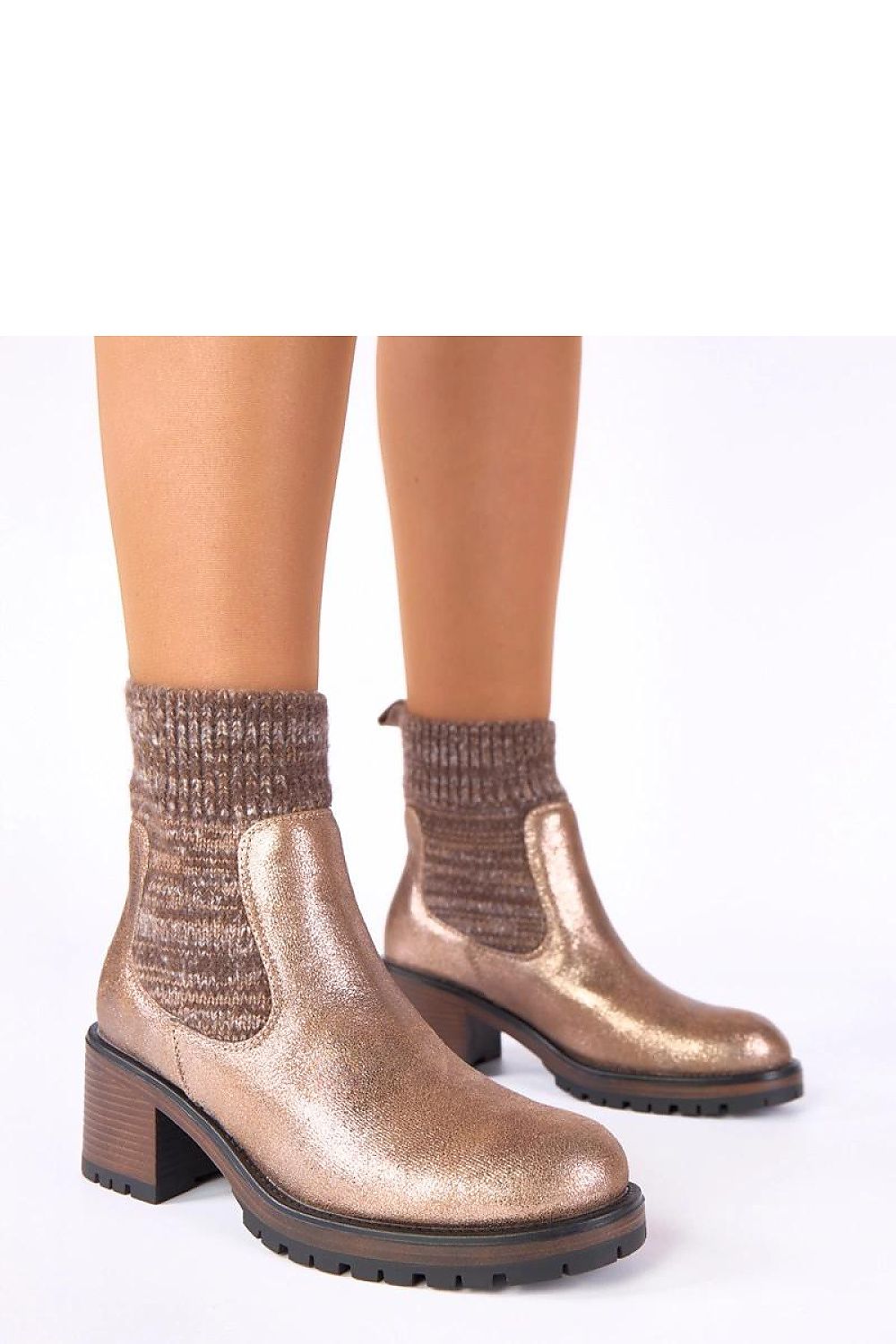   Botki Model Lisa M-789 Gold - Solea 