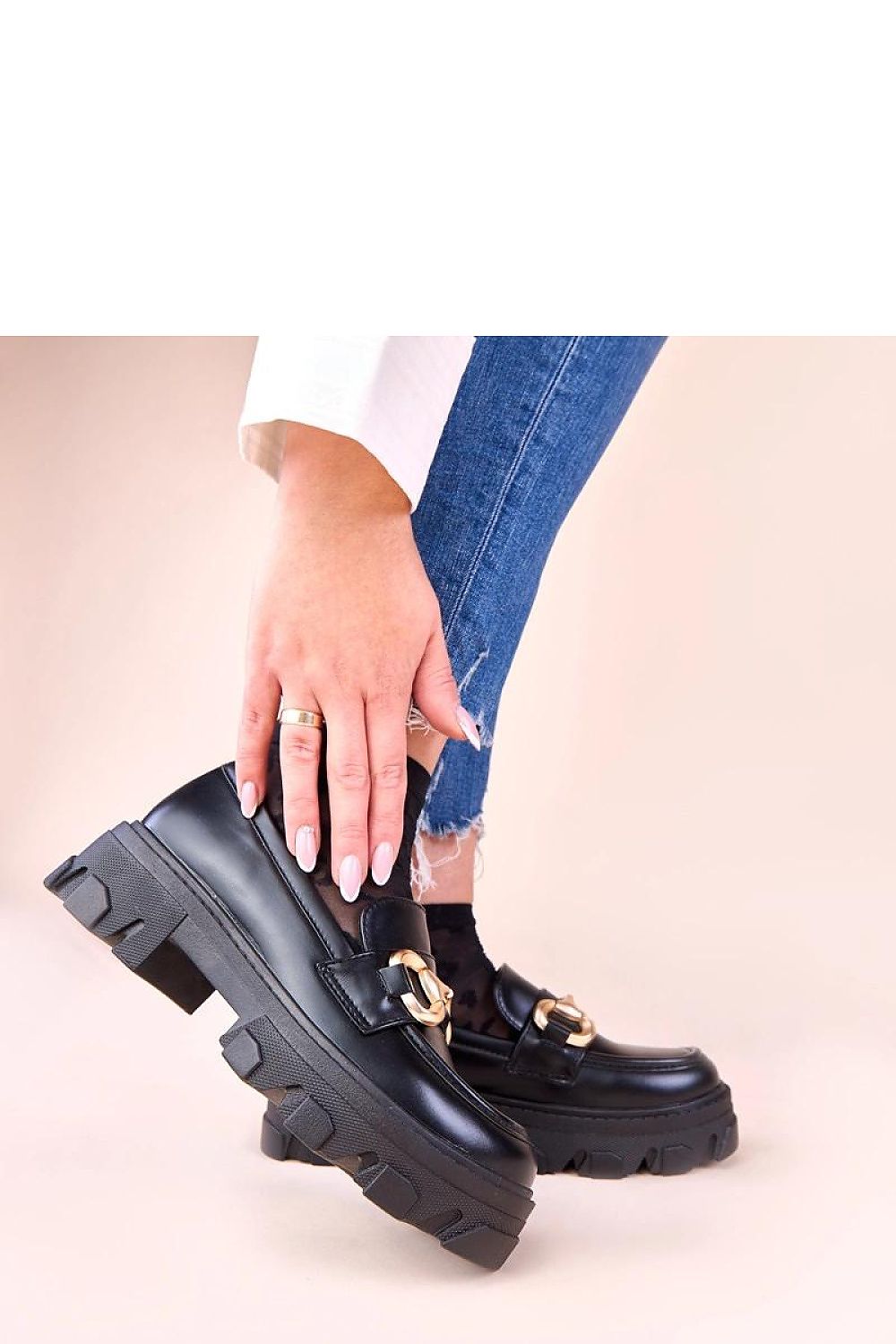   Mokasyny Model Ruben Q2592 Black Gold - Solea 