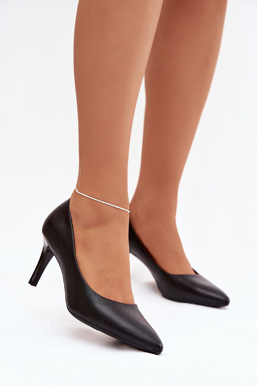   Szpilki Model Sergio Leone 1336 Black Skóra - Step in style 