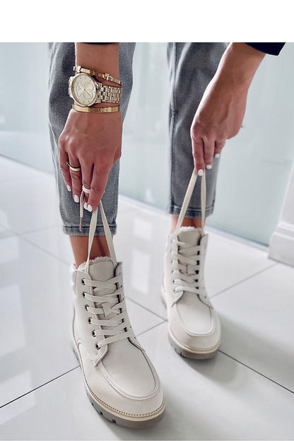   Botki traperki ocieplane GERMANO BEIGE - Inello 