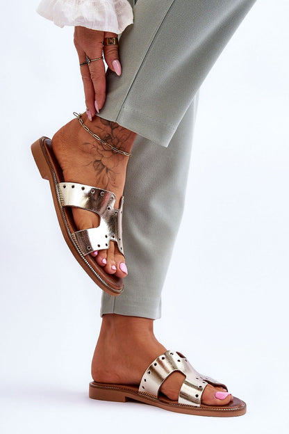  Sandał Klapki Model Emily 40326 Gold - Step in style 