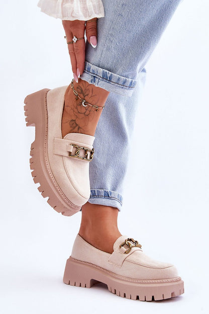   Mokasyny Model Larey H8-302 Light Beige - Step in style 