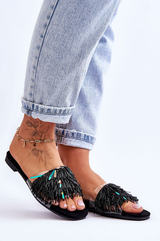  Sandał Klapki Model S.Barski KV-576-4 Black - Step in style 