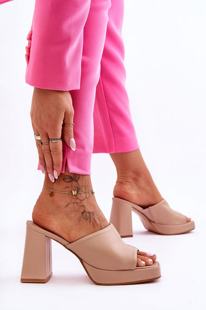  Sandał Klapki Model Livesa M051 Beieg - Step in style 