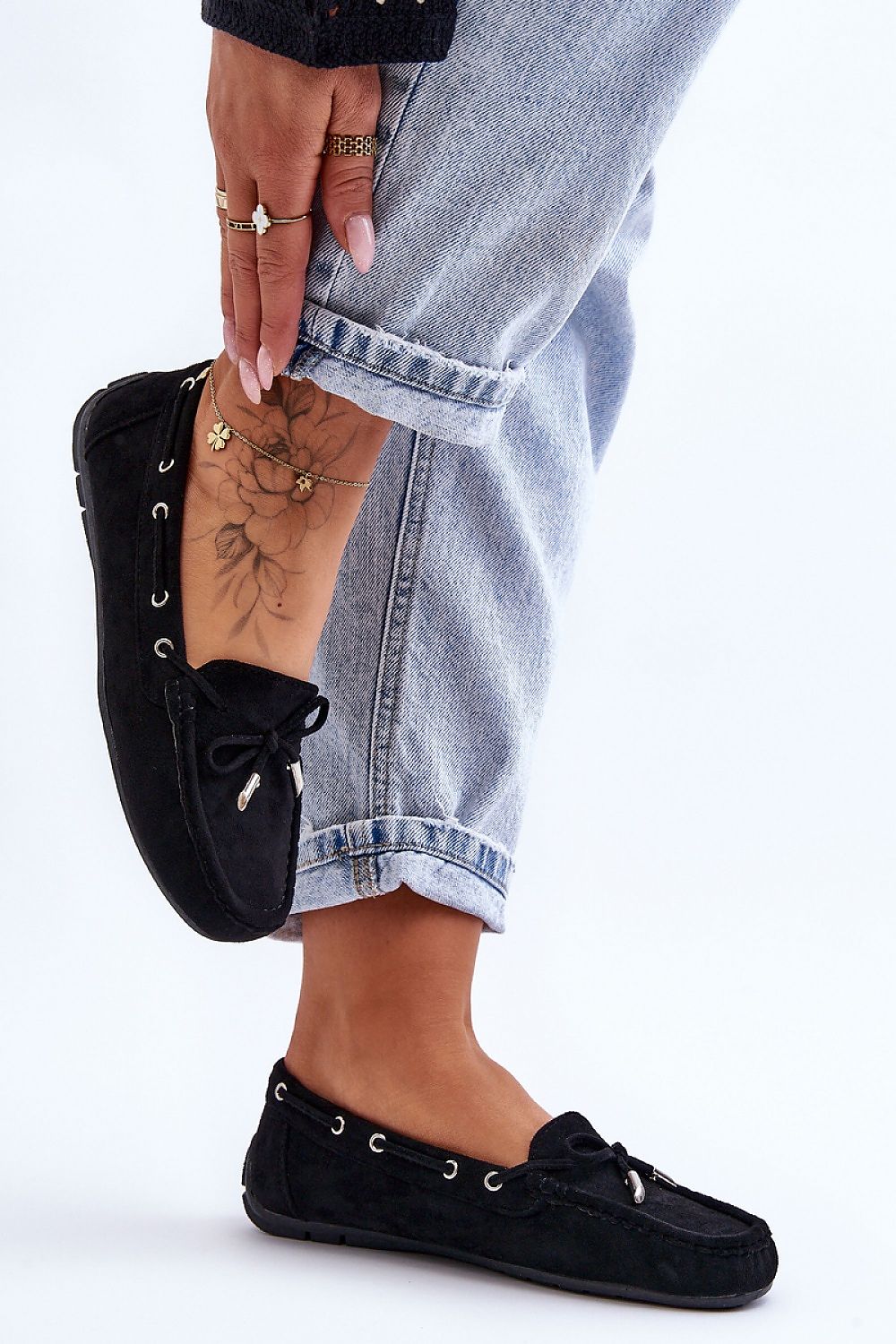   Mokasyny Model Si Passione FT246 Black - Step in style 