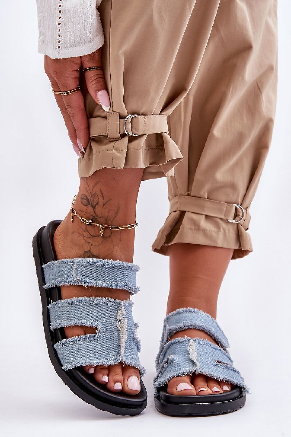  Sandał Klapki Model Lamirose H8-523 Blue - Step in style 