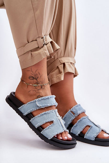  Sandał Klapki Model Lamirose H8-523 Blue - Step in style 