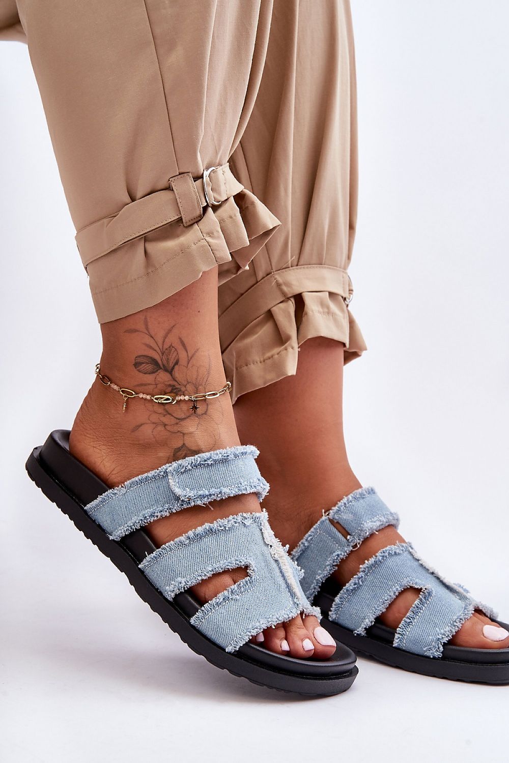  Sandał Klapki Model Lamirose H8-523 Blue - Step in style 