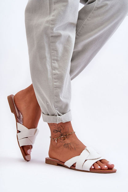  Sandał Klapki Model Aversa W-112 White - Step in style 