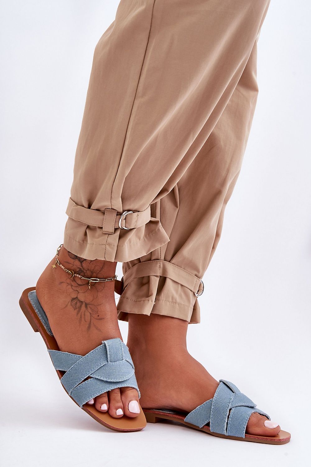  Sandał Klapki Model Aversa W-112 Light Blue - Step in style 